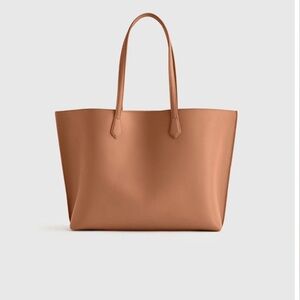 Quince leather triple compartment tote bag